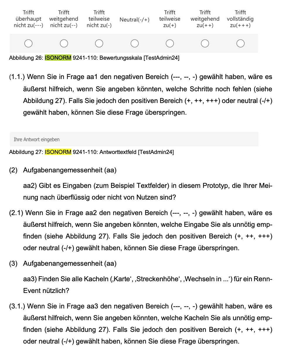 ISONORM 9241-110 Antworttextfeld